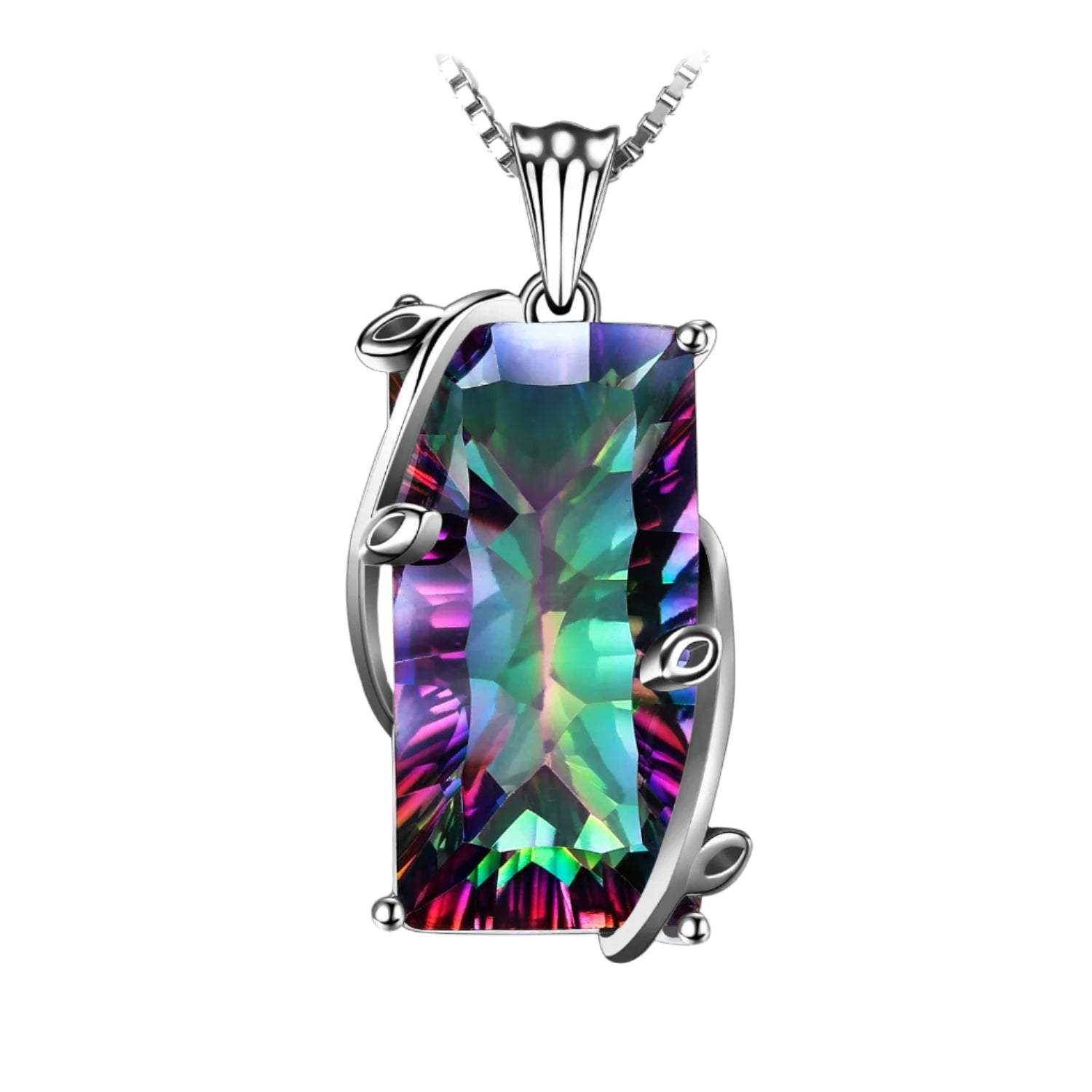 AVERLLA™ Rainbow Mystic Quartz Pendant Necklace