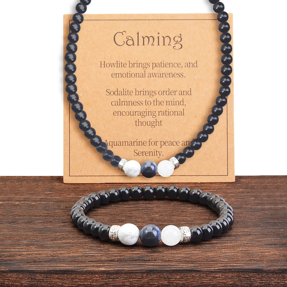 AVERLLA™ Obsidian Hematite Jewelry Set