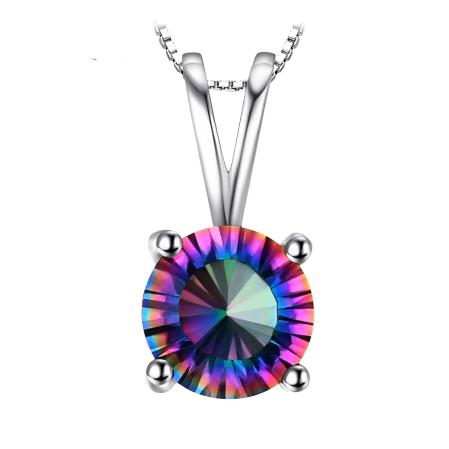 AVERLLA™ Rainbow Mystic Quartz Pendant Necklace