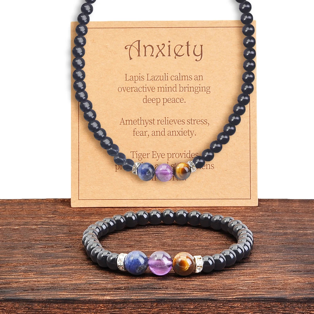 AVERLLA™ Obsidian Hematite Jewelry Set