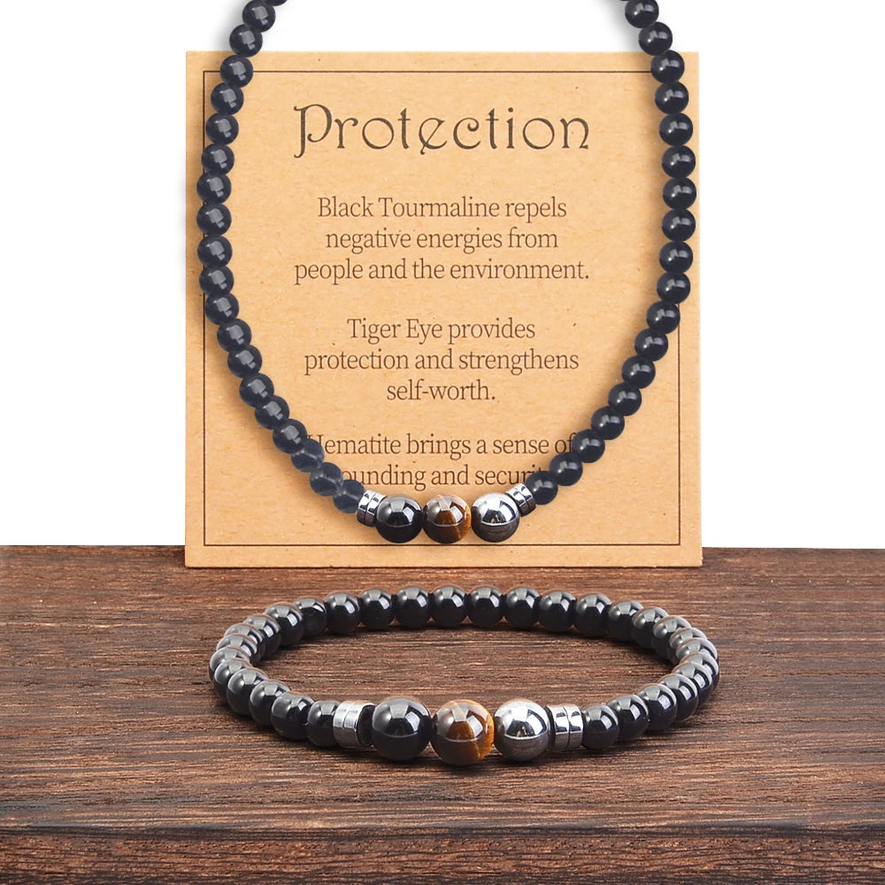 AVERLLA™ Obsidian Hematite Jewelry Set