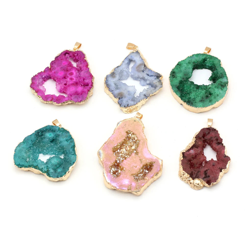 AVERLLA™ Mystic Druzy Crystal Natural Stone Pendants