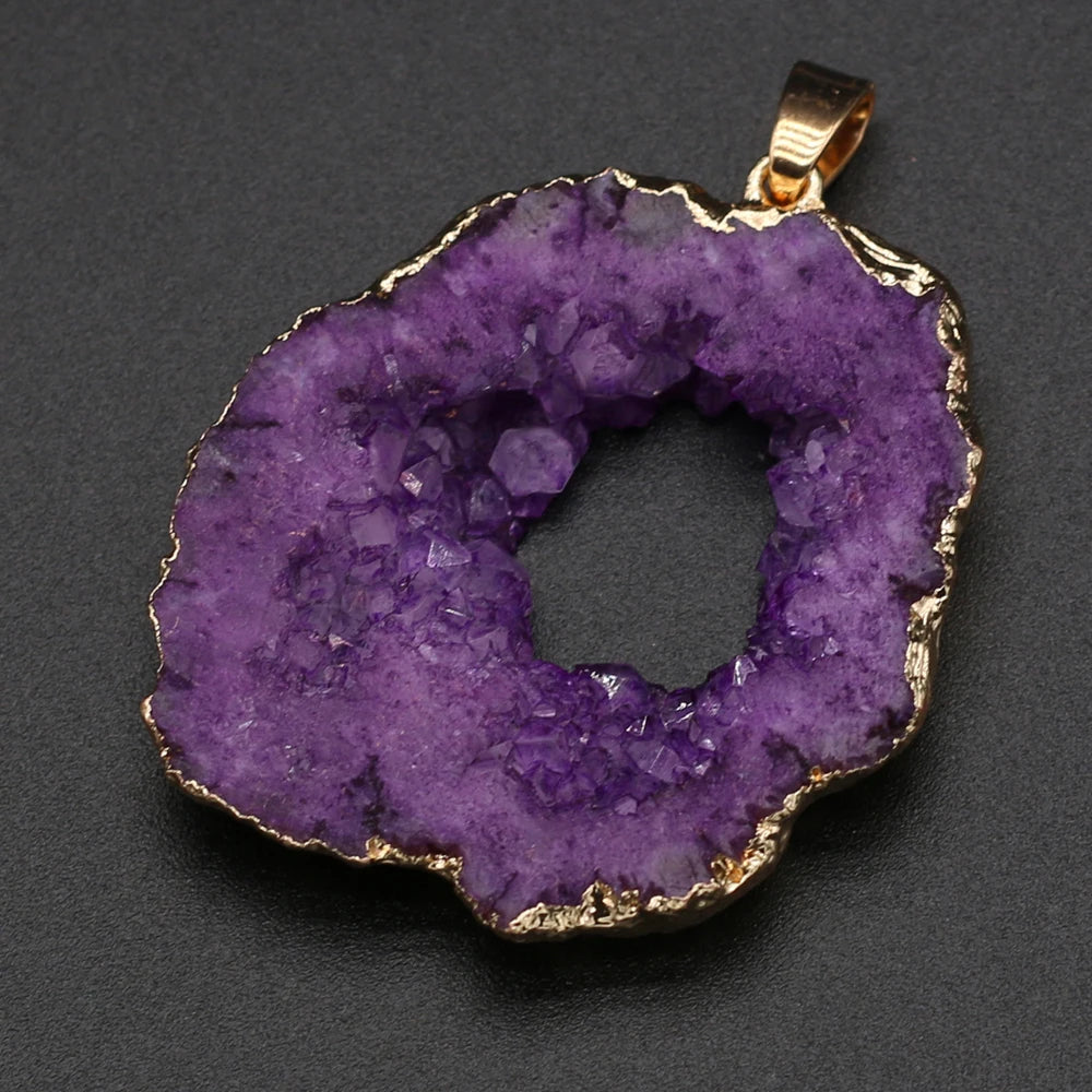 AVERLLA™ Mystic Druzy Crystal Natural Stone Pendants