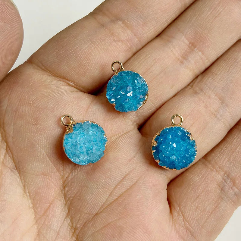 AVERLLA™ Natural Blue Druzy Stone Pendant