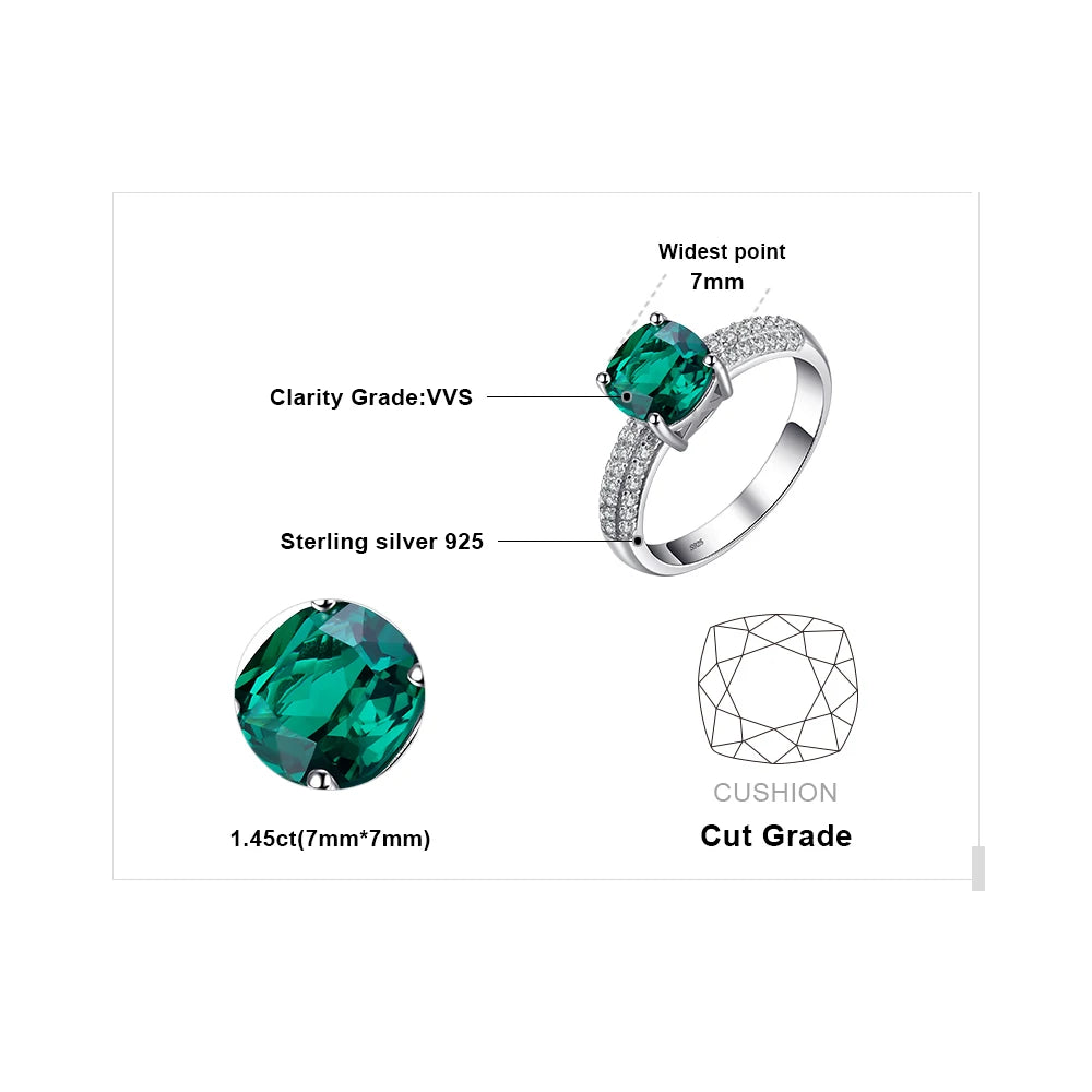 AVERLLA™ Cushion Nano Emerald Ruby Ring