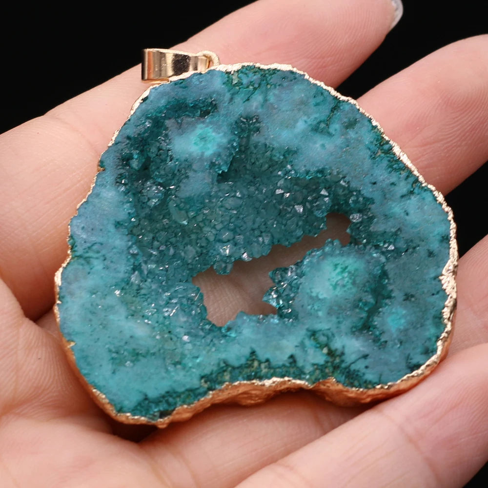 AVERLLA™ Mystic Druzy Crystal Natural Stone Pendants