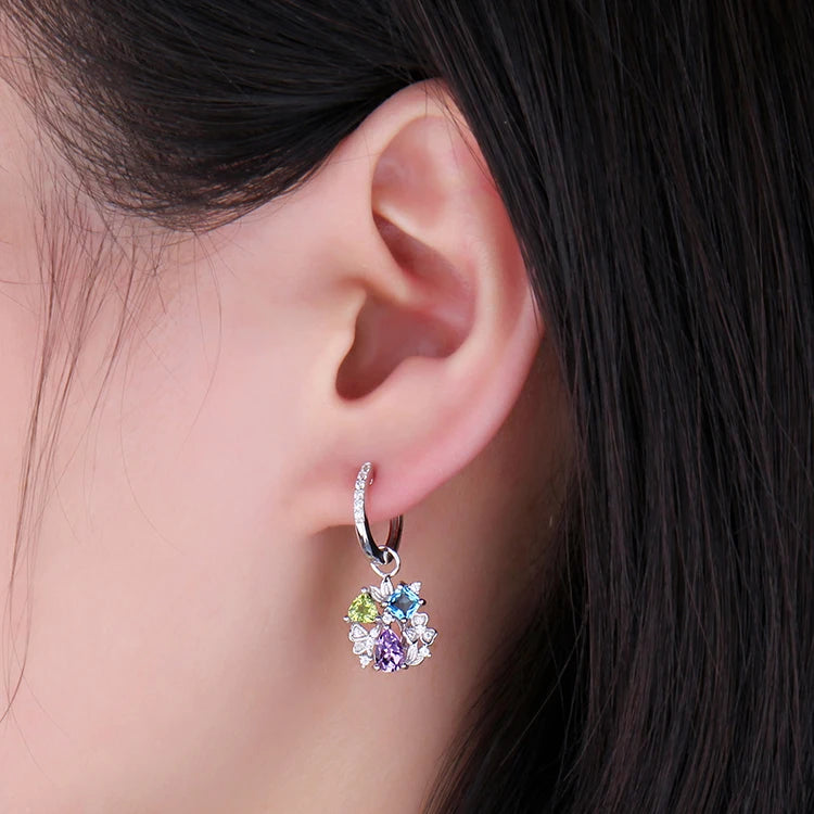 AVERLLA™ Floral Multigemstone Dangle Earrings