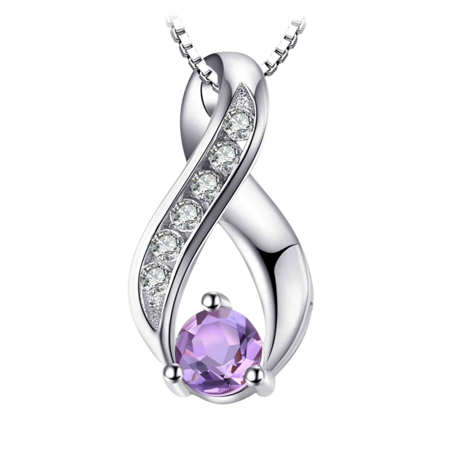 AVERLLA™ Infinity Amethyst Pendant Necklace