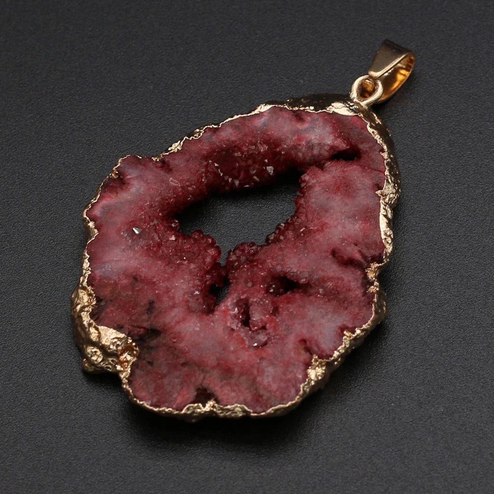 AVERLLA™ Mystic Druzy Crystal Natural Stone Pendants