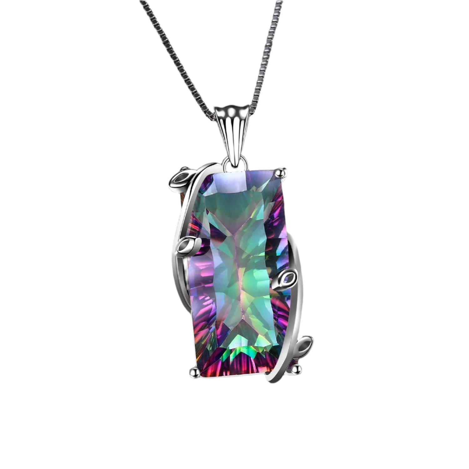 AVERLLA™ Rainbow Mystic Quartz Pendant Necklace