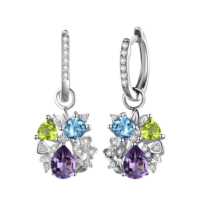 AVERLLA™ Floral Multigemstone Dangle Earrings