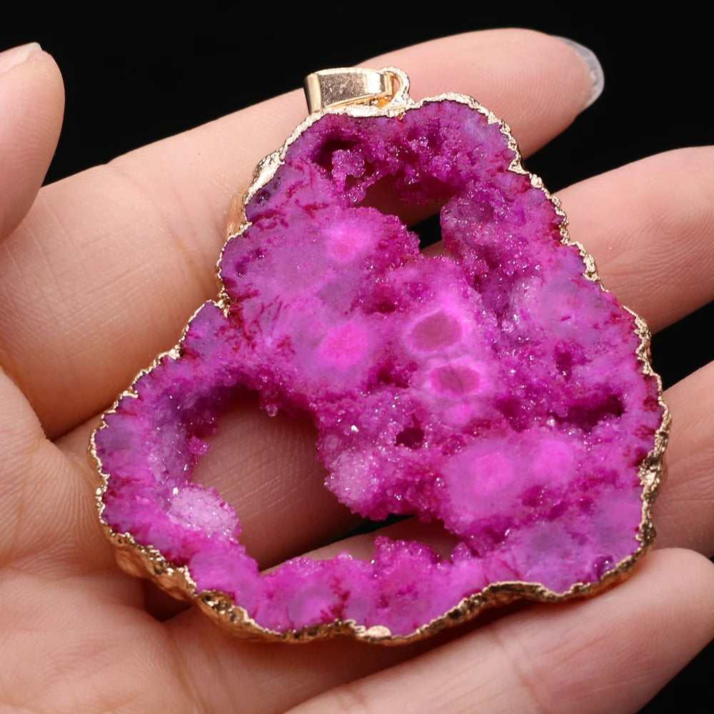 AVERLLA™ Mystic Druzy Crystal Natural Stone Pendants