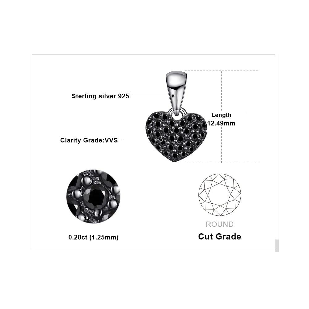 AVERLLA™ Eternal Heart Black Spinel Pendant