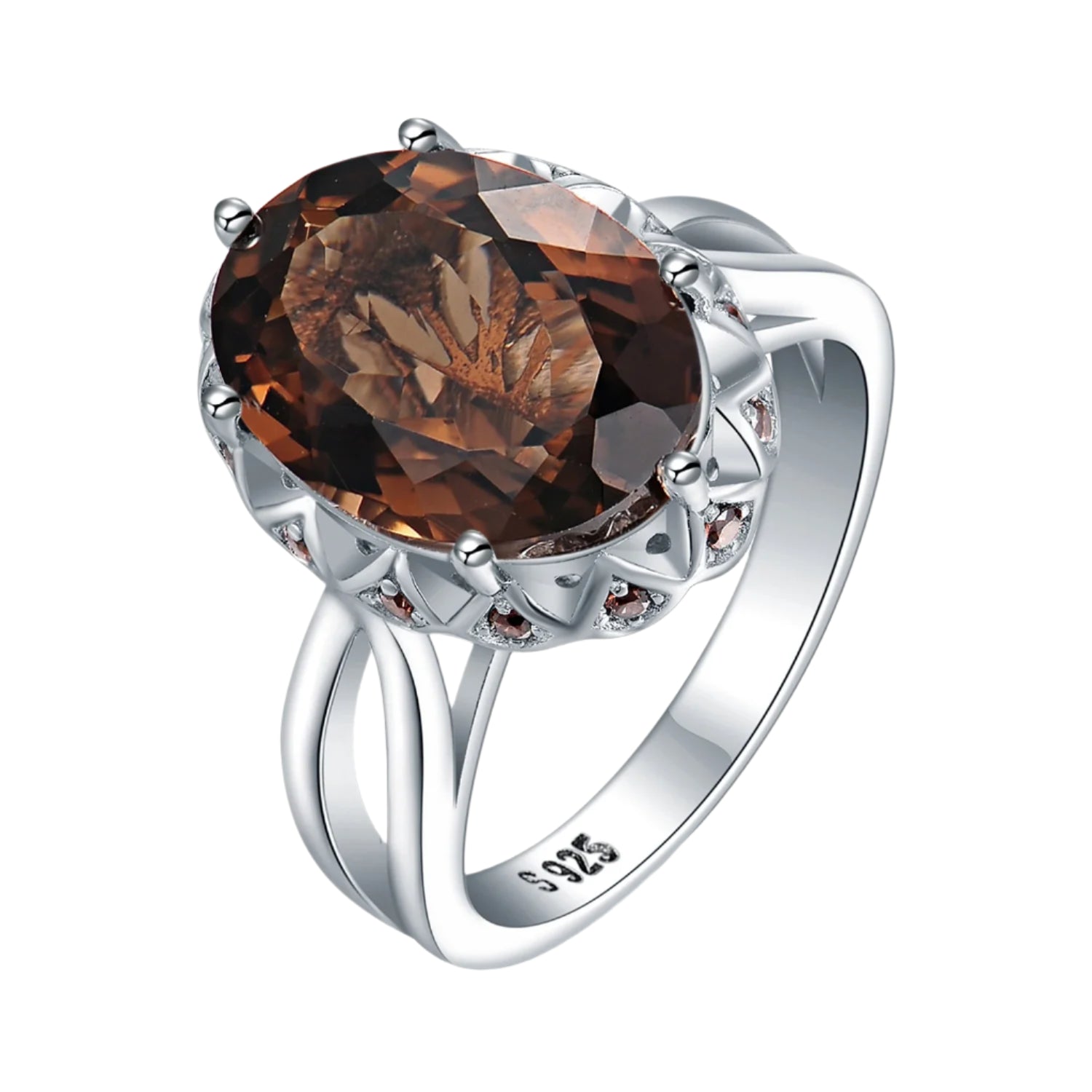 AVERLLA™ Majestic Smoky Quartz Cocktail Ring