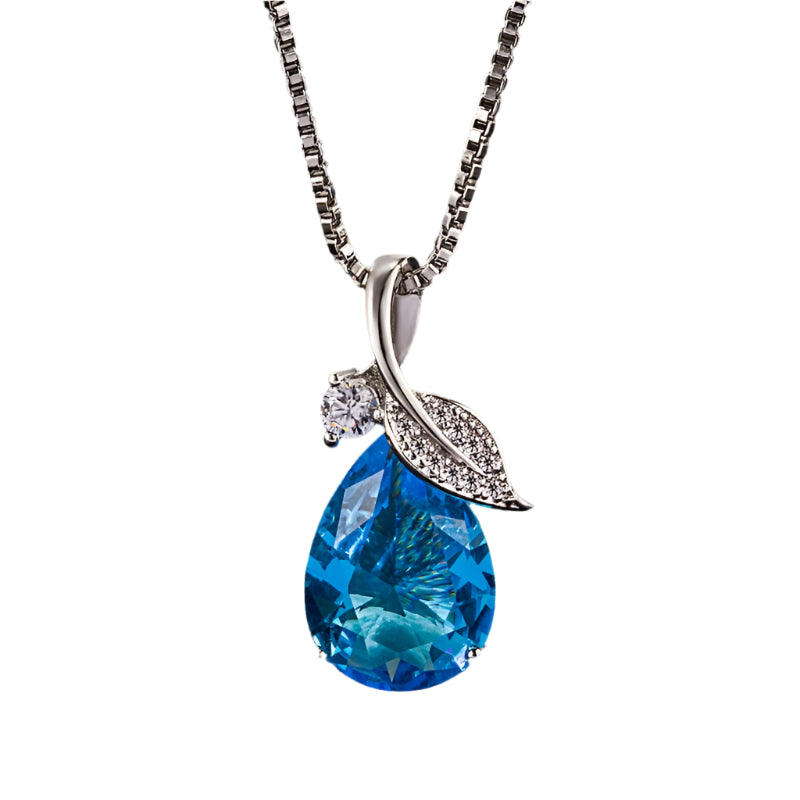 AVERLLA™ Water Drop Zircon 925 Silver Pendant Necklace