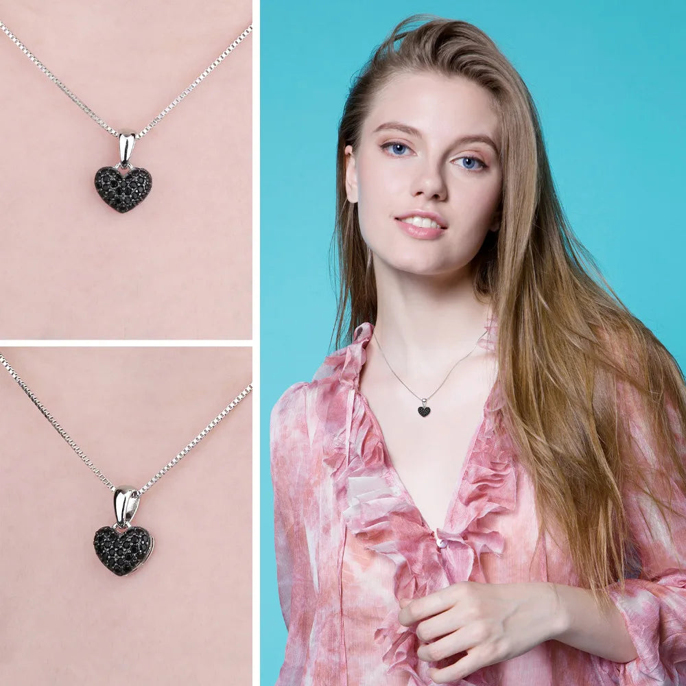 AVERLLA™ Eternal Heart Black Spinel Pendant