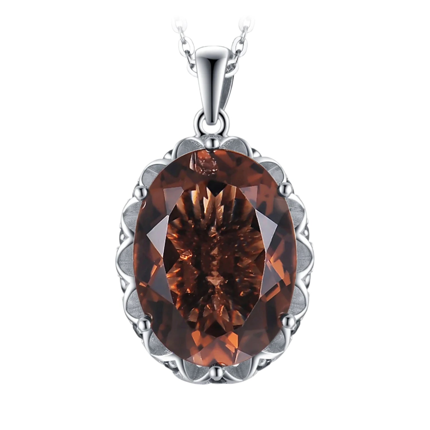 AVERLLA™ Elegant Smoky Quartz Pendant Necklace