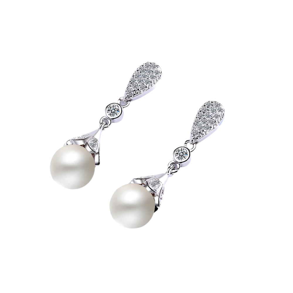 AVERLLA™ 925 Sterling Silver Natural Freshwater Pearl Drop Earrings