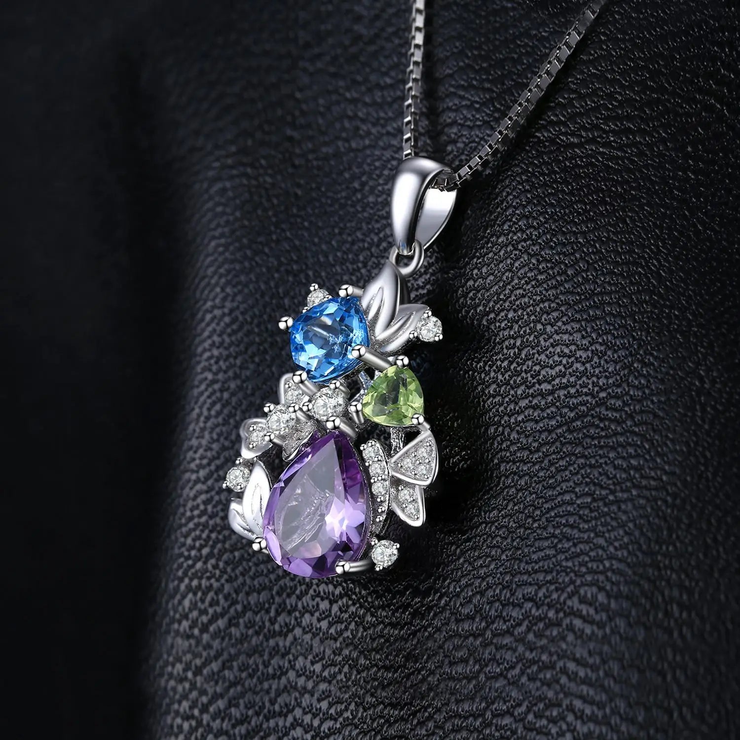 AVERLLA™ Floral Multigemstone Pendant Necklace