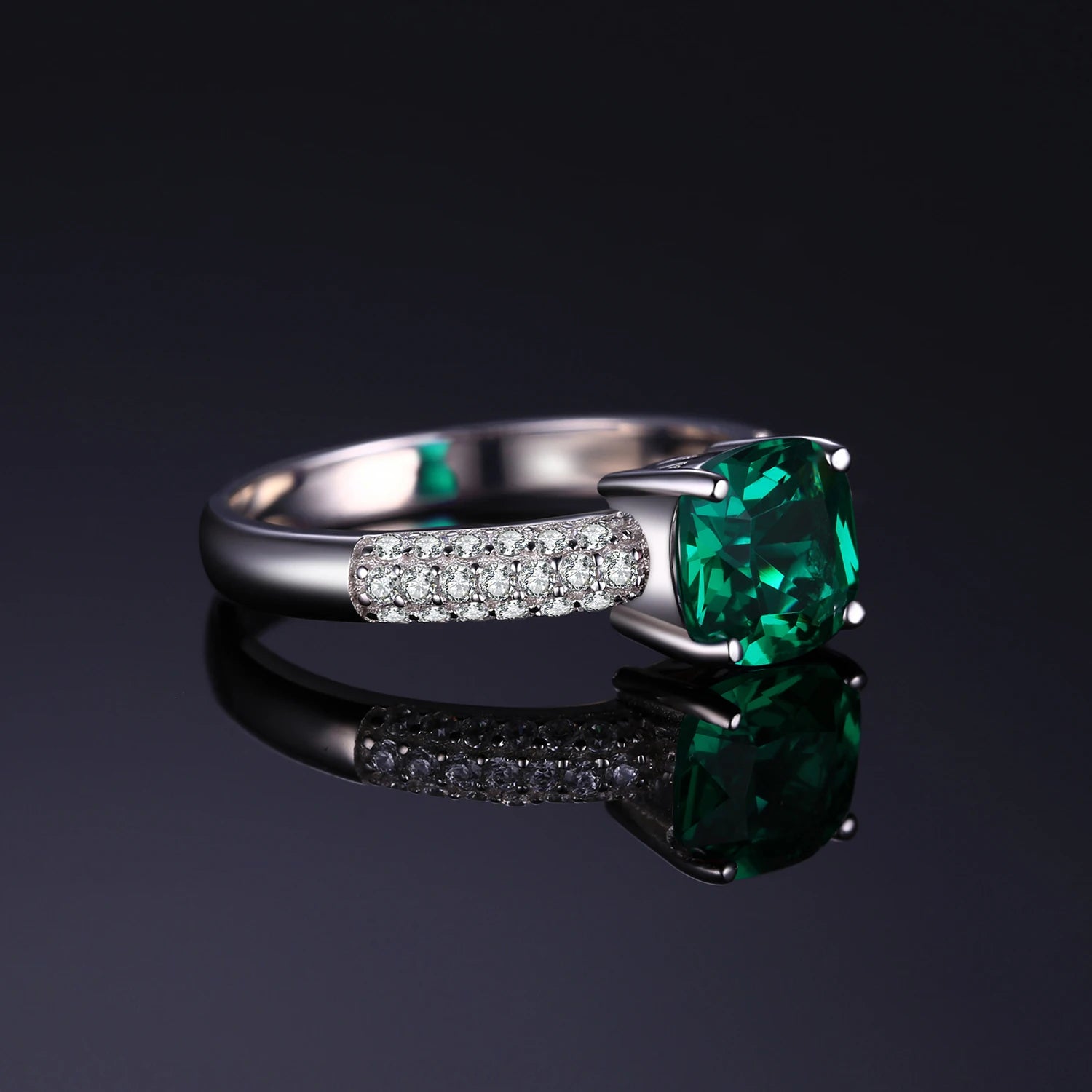 AVERLLA™ Cushion Nano Emerald Ruby Ring