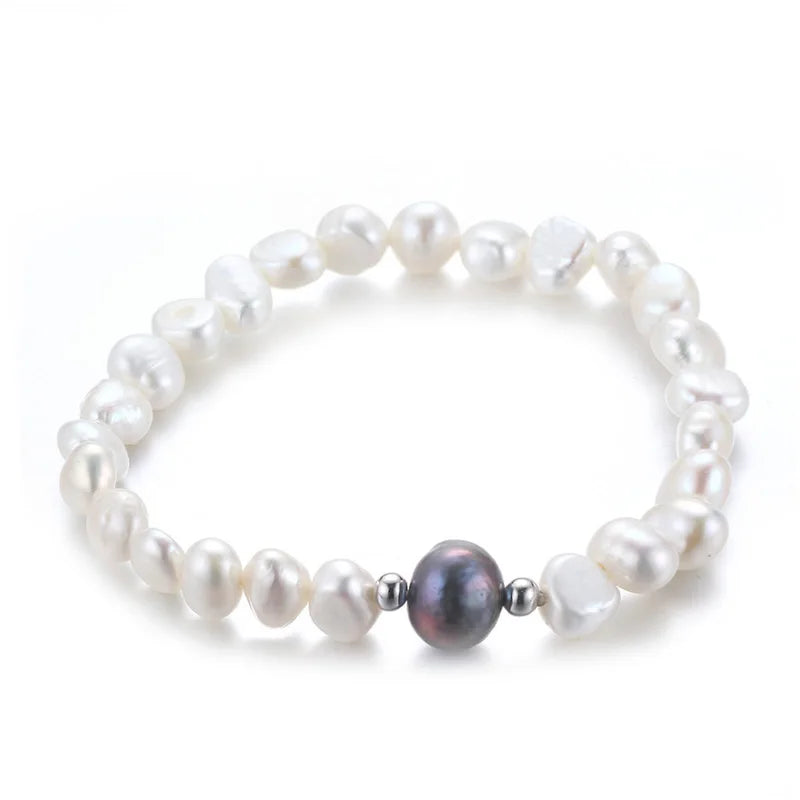 AVERLLA™ Baroque Pearl & Silver Bracelet