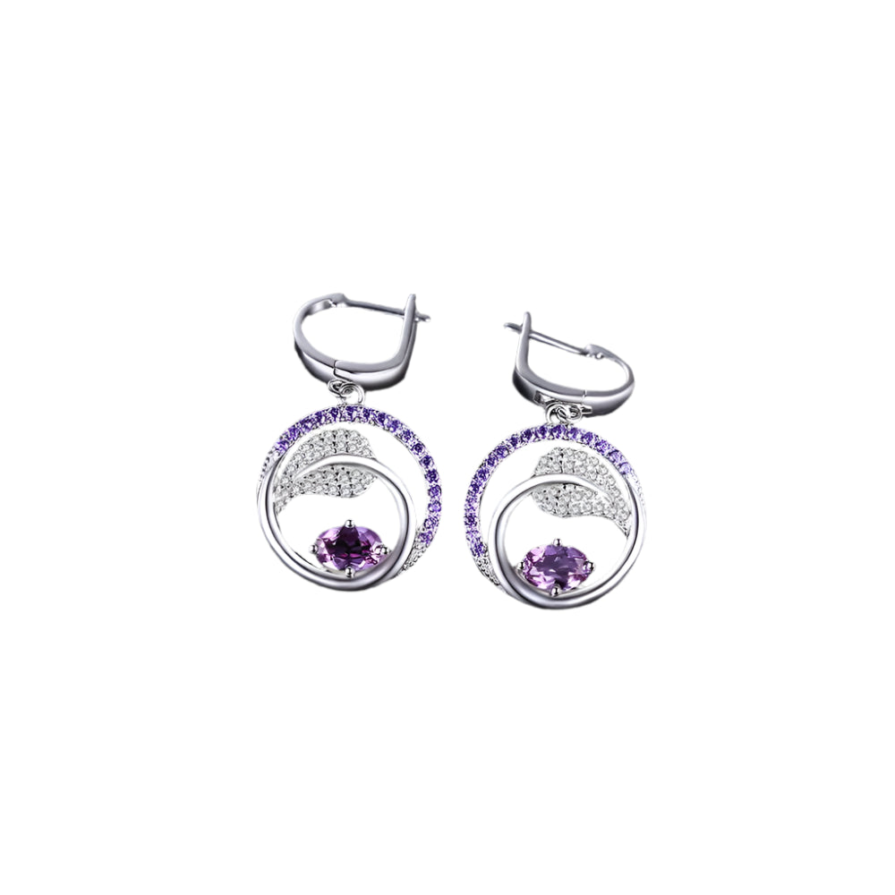 AVERLLA™ Leaf 1.2ct Created Alexandrite Sapphire Drop Earrings