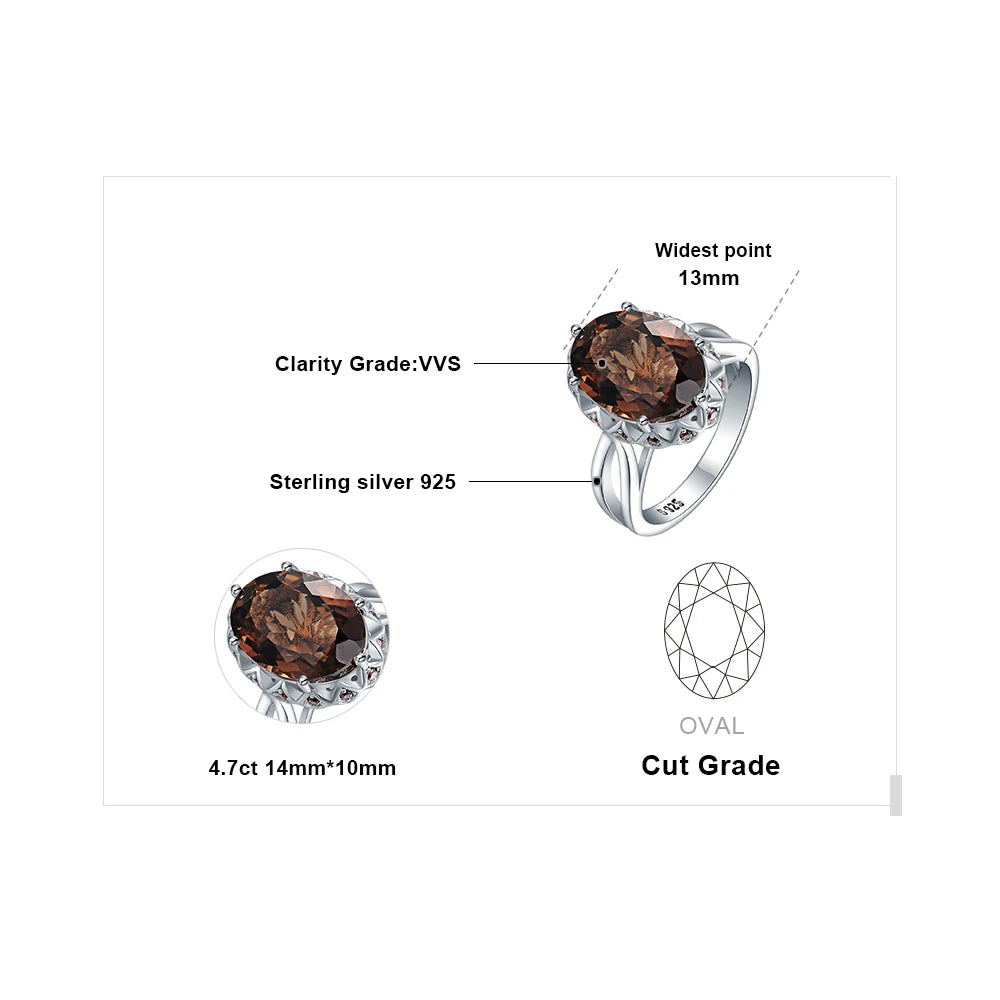 AVERLLA™ Majestic Smoky Quartz Cocktail Ring