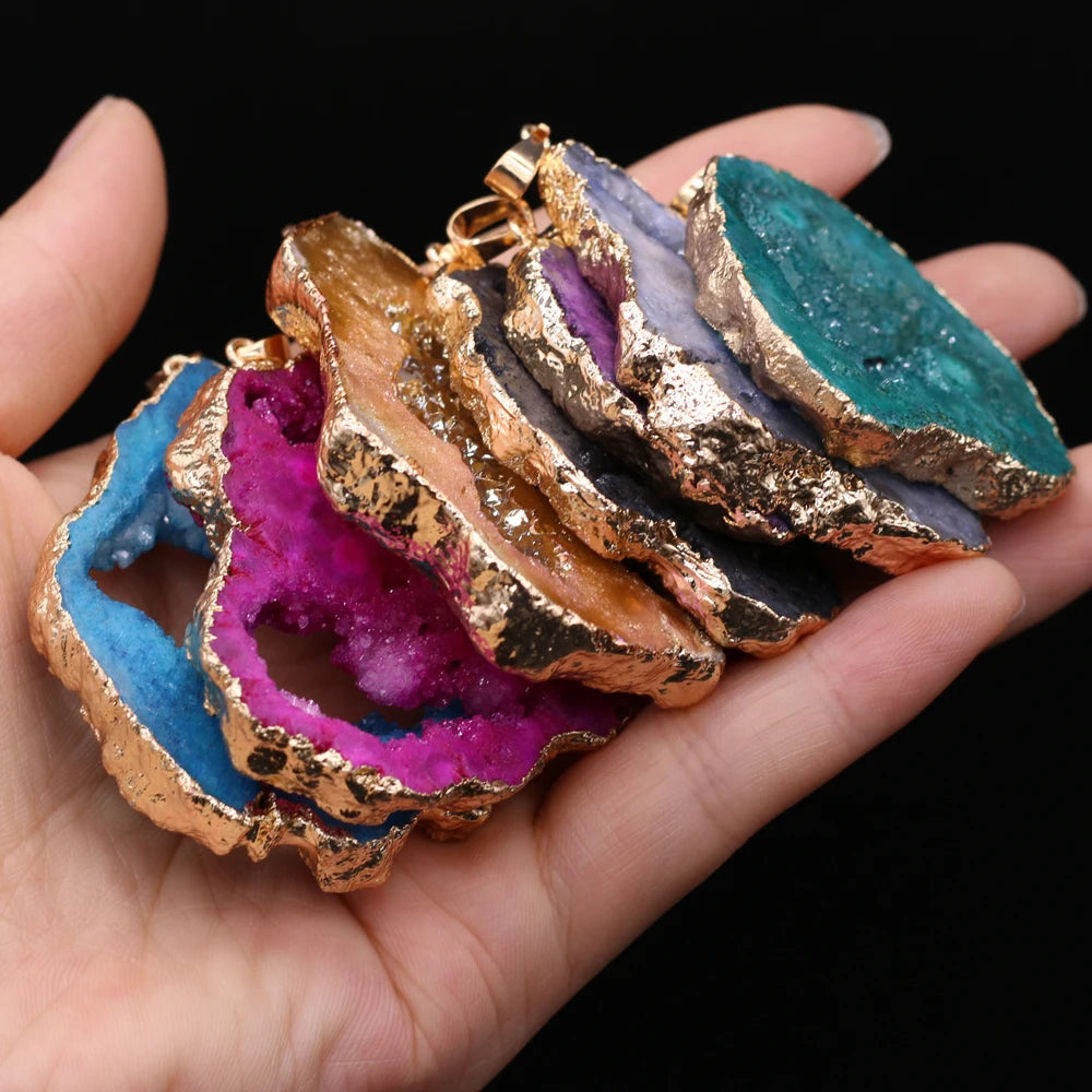 AVERLLA™ Mystic Druzy Crystal Natural Stone Pendants