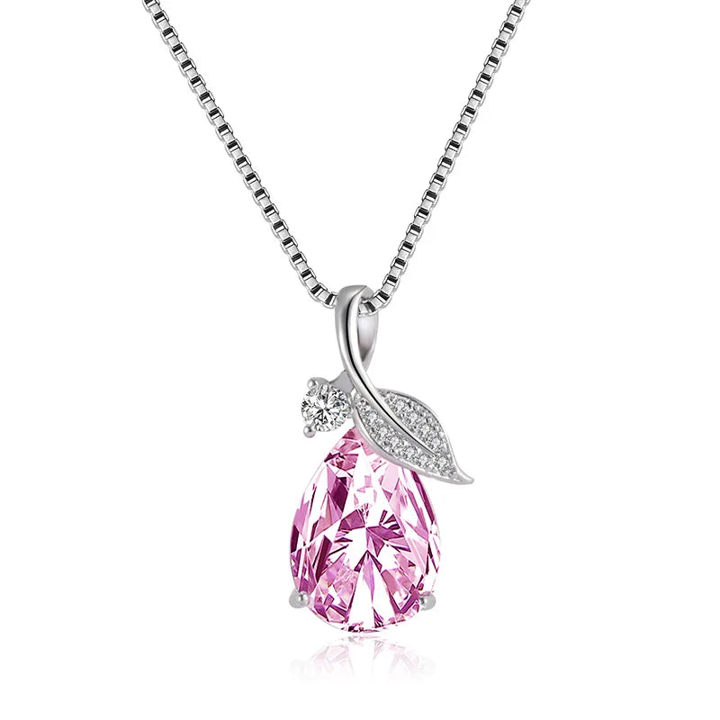 AVERLLA™ Water Drop Zircon 925 Silver Pendant Necklace