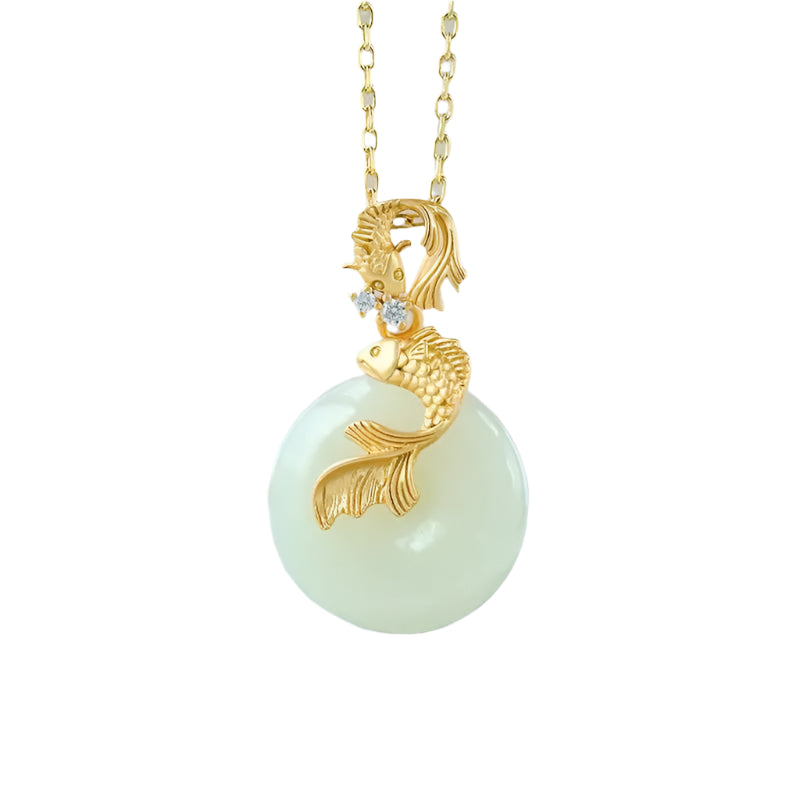 AVERLLA™ Hetian Jade Koi Pendant Necklace