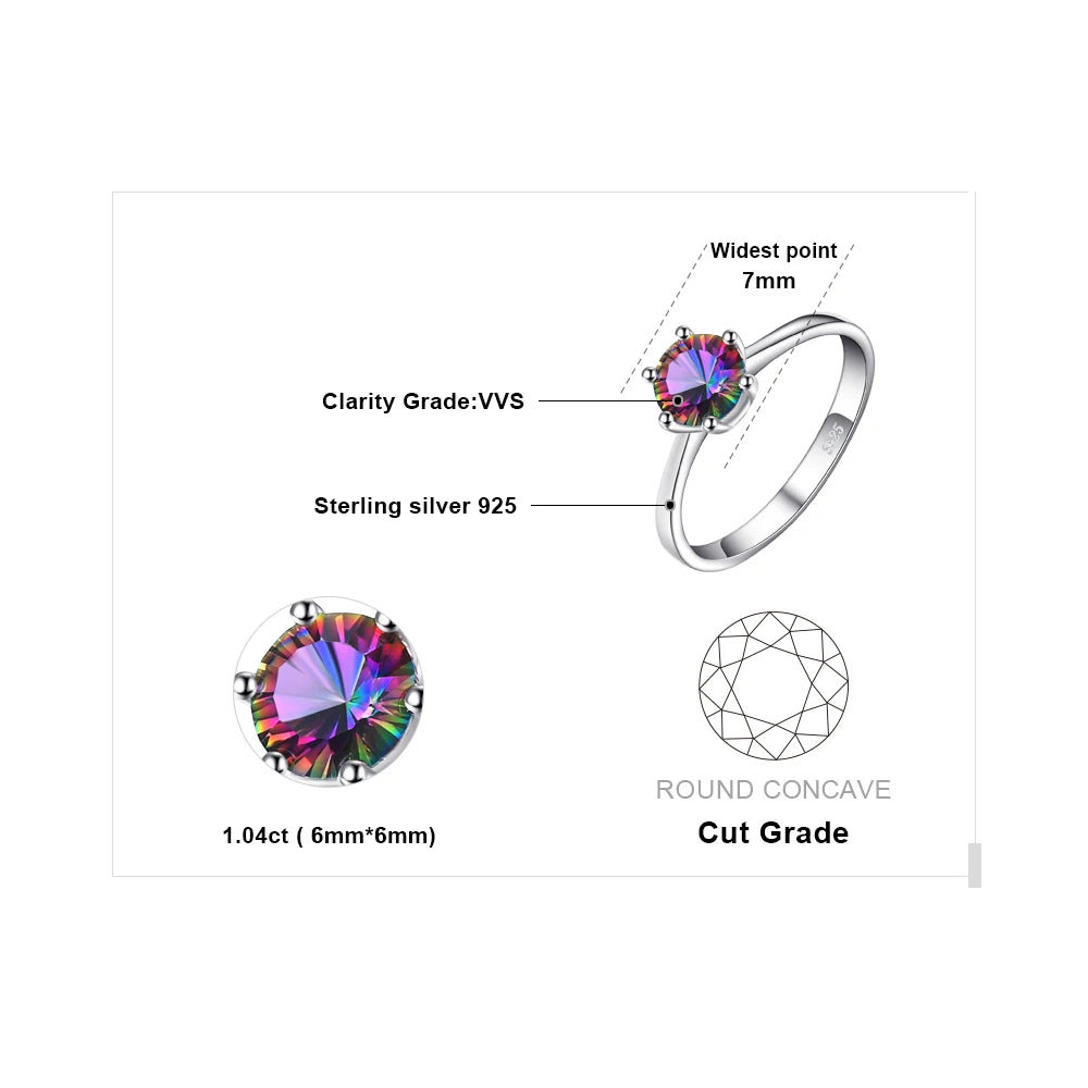 AVERLLA™ Mystic Rainbow Topaz Solitaire Ring