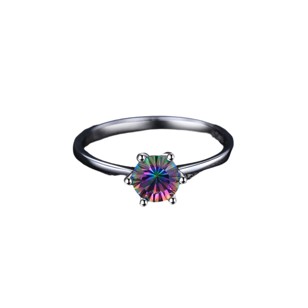 AVERLLA™ Mystic Rainbow Topaz Solitaire Ring