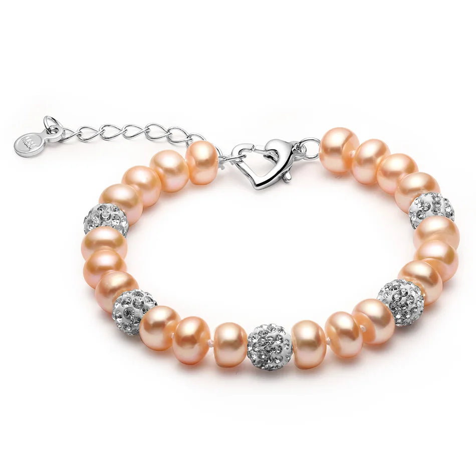 AVERLLA™ Charm Bracelet with 100% Natural Freshwater Pearls