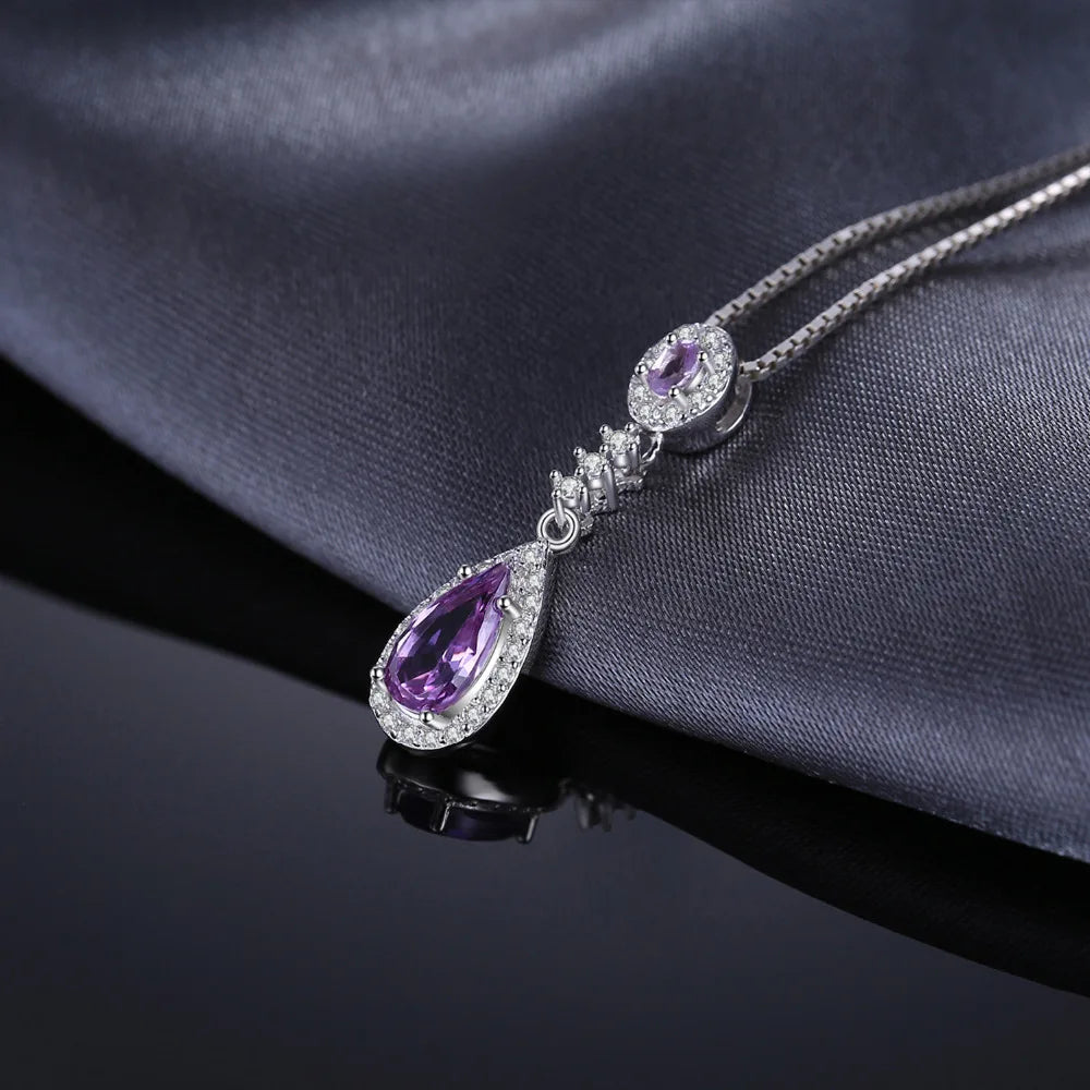 AVERLLA™ 2ct Created Alexandrite Sapphire Silver Pendant