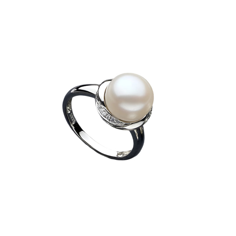 AVERLLA™ Classic Elegance Freshwater Pearl Sterling Silver Ring