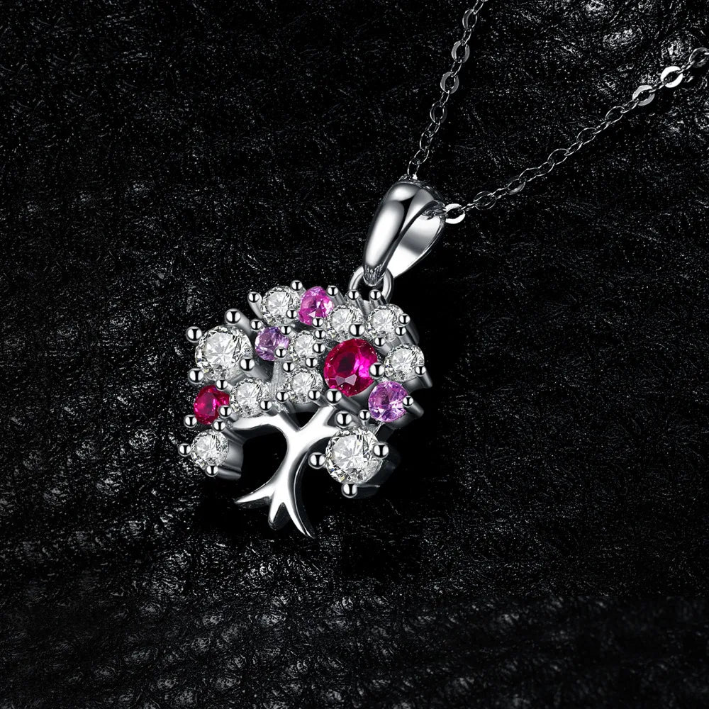 AVERLLA™ Life Tree Created Ruby Pendant Necklace