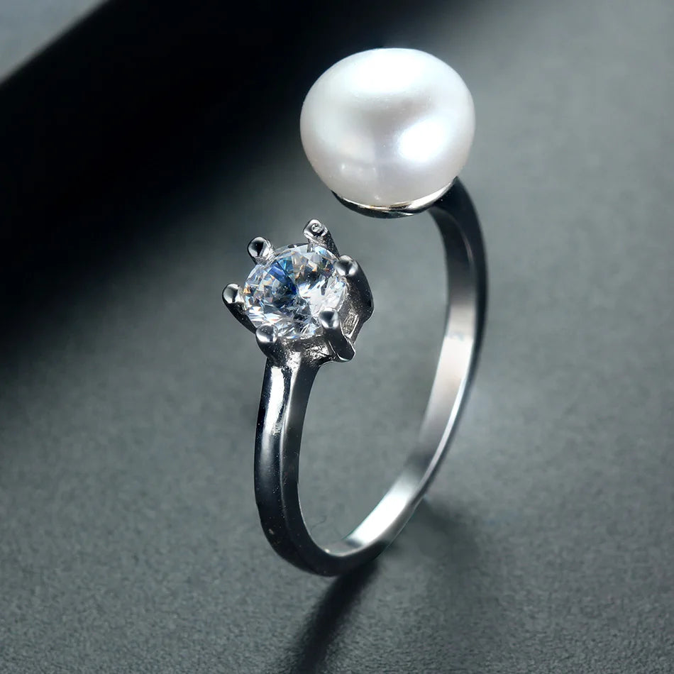 AVERLLA™ Elegant Natural Pearl Wedding Ring