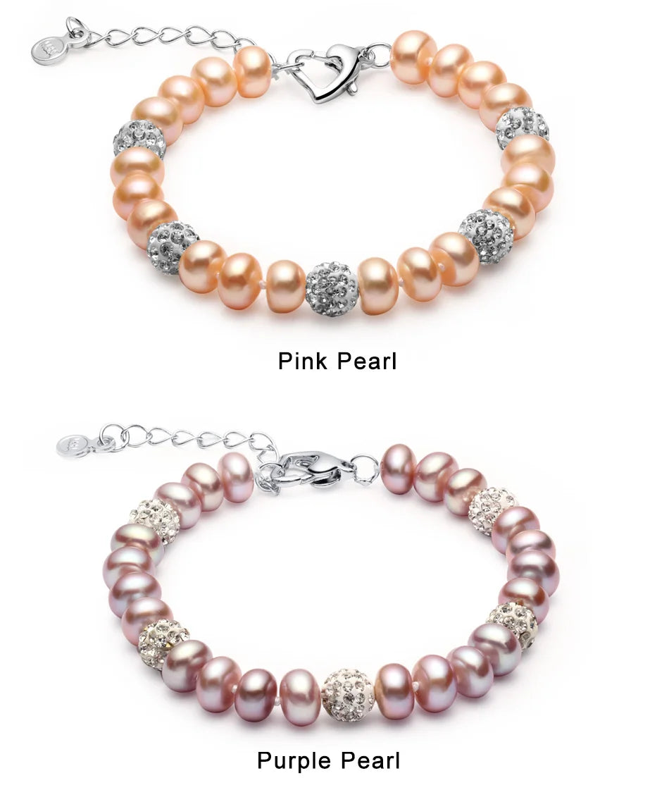 AVERLLA™ Charm Bracelet with 100% Natural Freshwater Pearls