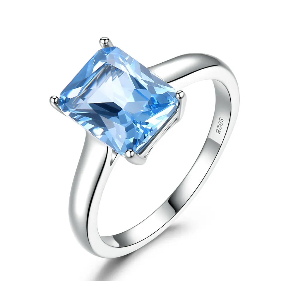 AVERLLA™ Aquamarine Bliss Sterling Silver Ring