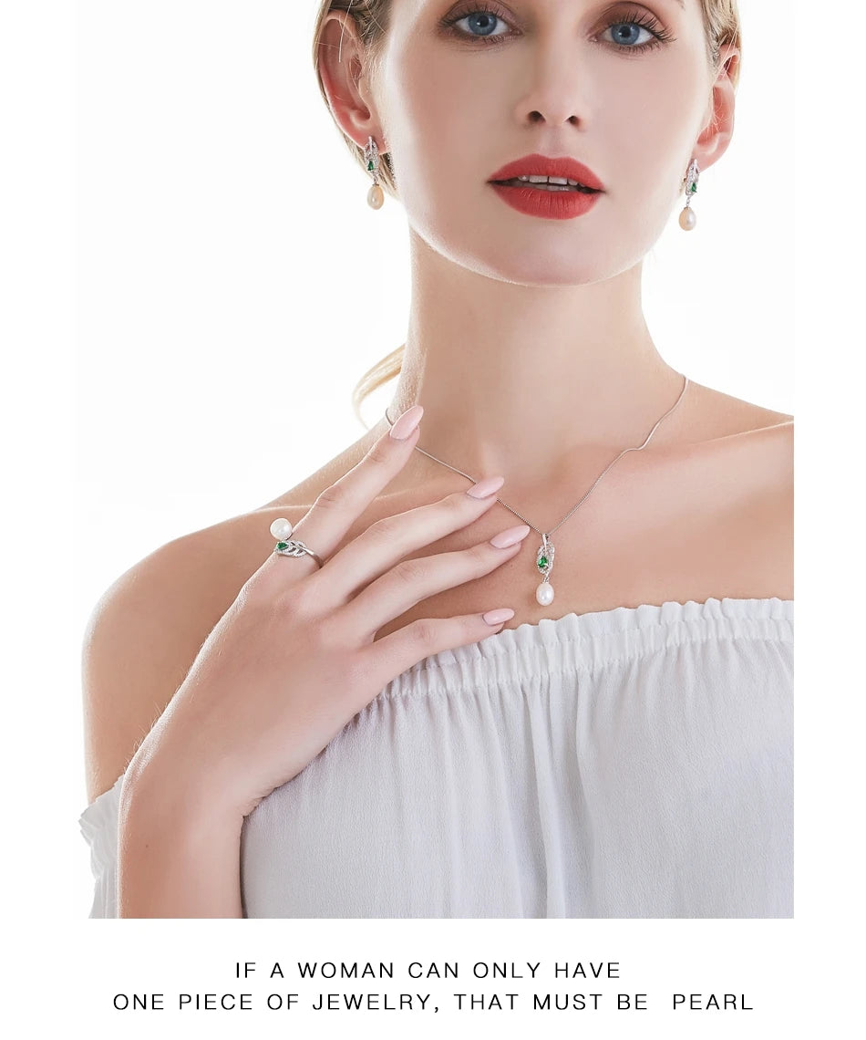 AVERLLA™ Interlaced Silver Ring with Freshwater Pearl