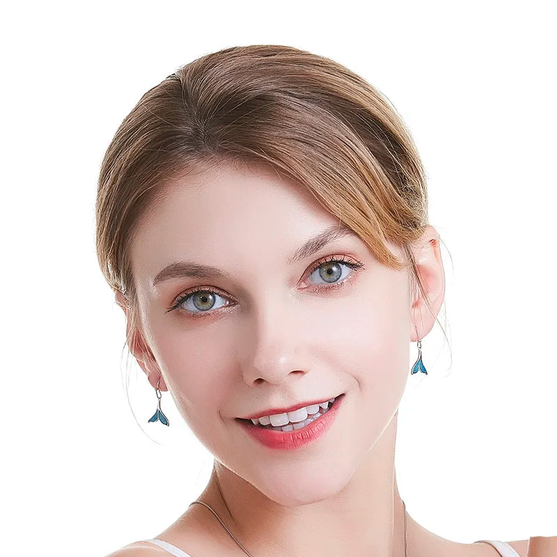 AVERLLA™ Ocean Whale Tail Drop Earrings