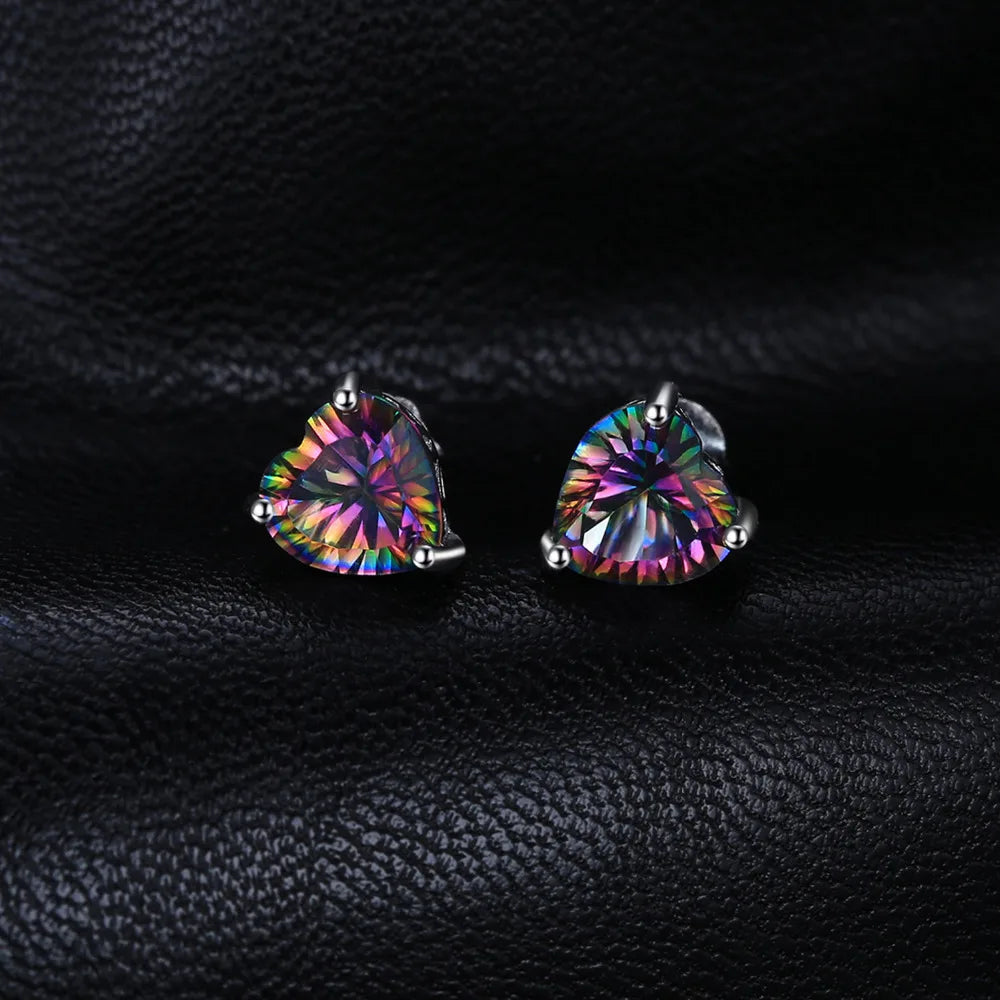 AVERLLA™ Radiant Heart Mystic Quartz Stud Earrings