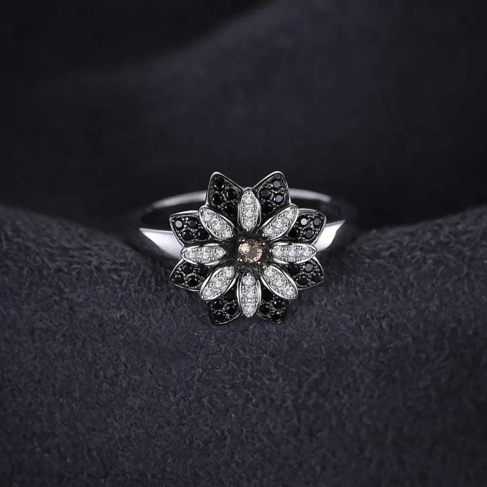 AVERLLA™ Smoky Quartz Floral Cocktail Ring