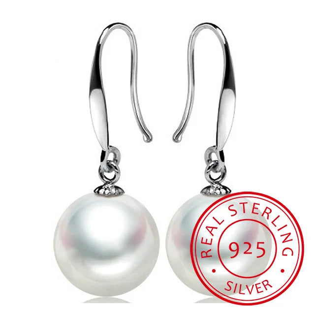 AVERLLA™ Vintage Pearl Drop Earrings in 925 Sterling Silver