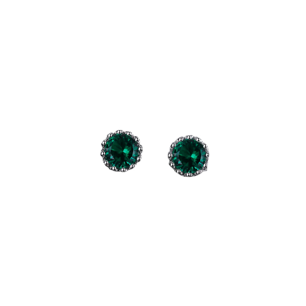 AVERLLA™ Radiant Green Nano Emerald Stud Earrings – 925 Sterling Silver Gemstone Jewelry