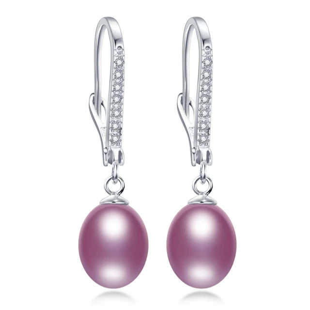 AVERLLA™ Elegant Natural Freshwater Pearl Water Drop Earrings in 925 Sterling Silver