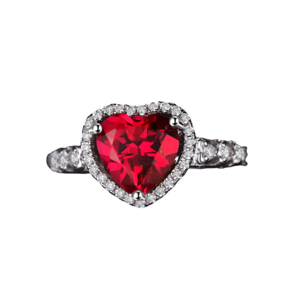 AVERLLA™ Radiant Heart Ruby Engagement Ring