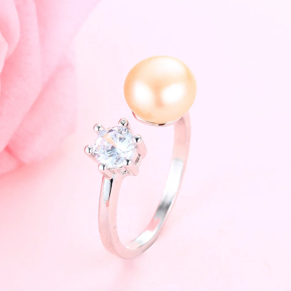 AVERLLA™ Elegant Natural Pearl Wedding Ring