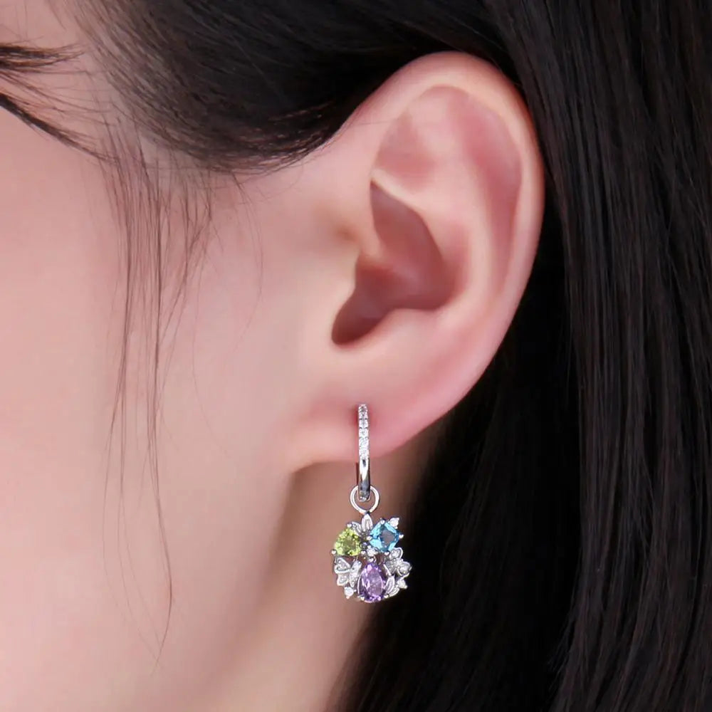 AVERLLA™ Floral Multigemstone Dangle Earrings