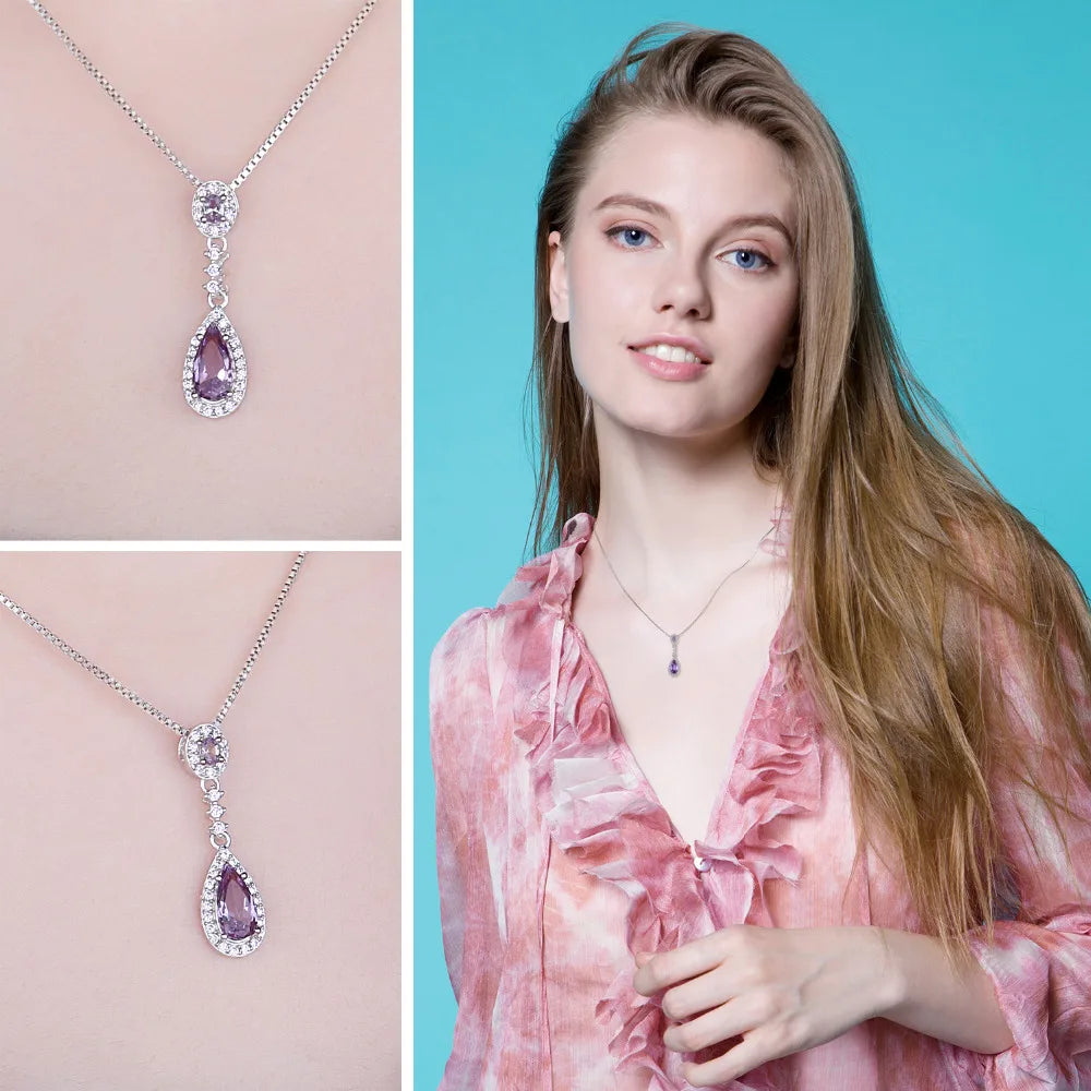 AVERLLA™ 2ct Created Alexandrite Sapphire Silver Pendant